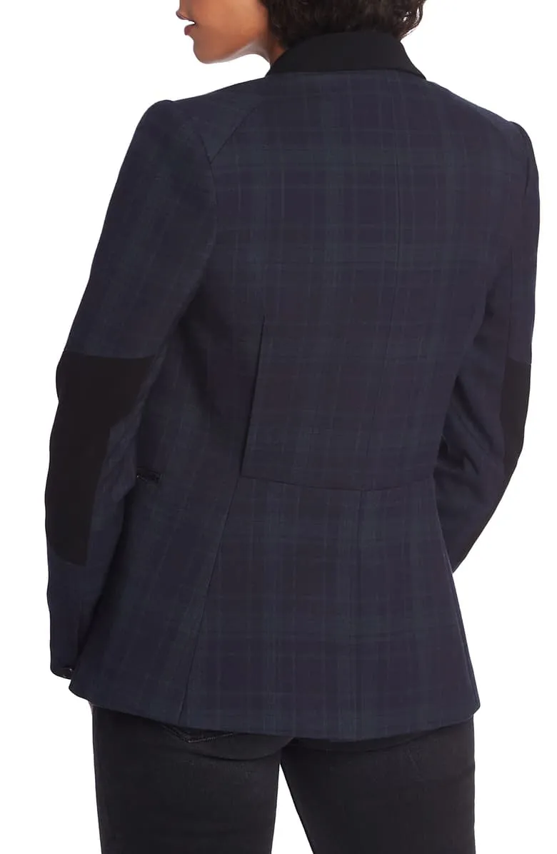 1. State Wild One Contrast Panel Plaid Blazer