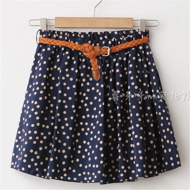 2017 SUMMER STYLE WOMEN SKIRT SAIA CASUAL CUTE ABOVE KNEE MINI SHORT SAIAS CHIFFON SKIRTS GIRLS INTERLINING BLUE BLACK (NO BELT)