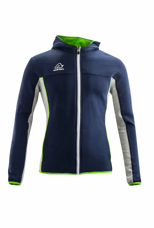 ACERBIS BELATRIX HOODIE BLUE LIGHT GREY FLUO GREEN