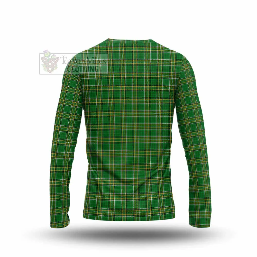 Adair Irish Clan Tartan Long Sleeve T-Shirt with Coat of Arms