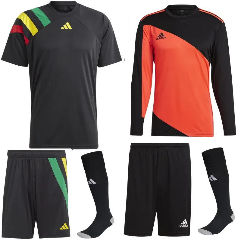 ADIDAS FORTORE 23 PREMIUM KIT BUNDLE BLACK GREEN YELLOW RED