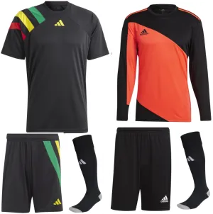 ADIDAS FORTORE 23 PREMIUM KIT BUNDLE BLACK GREEN YELLOW RED