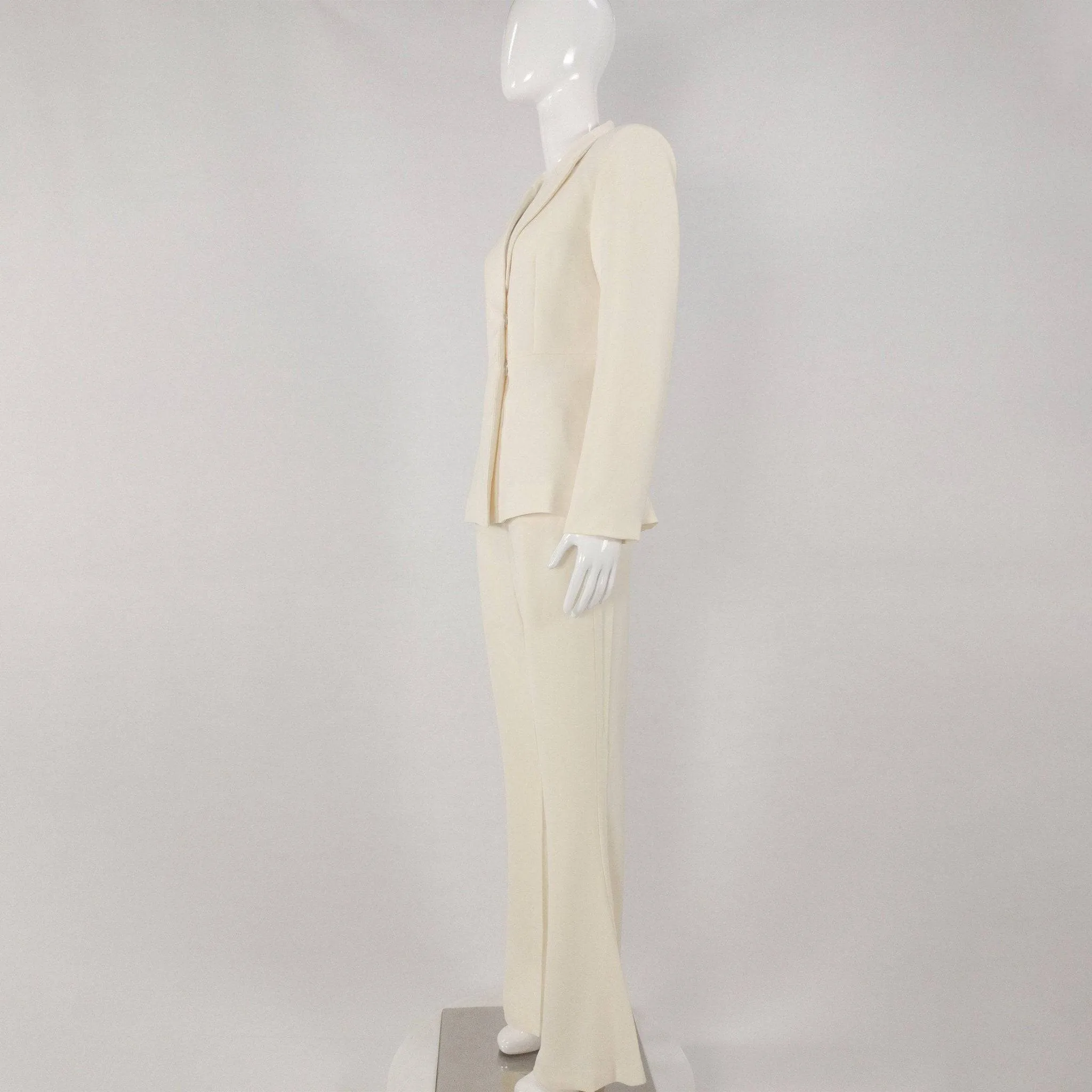 Ailani Plain Surplice Blazer With Flare Pants