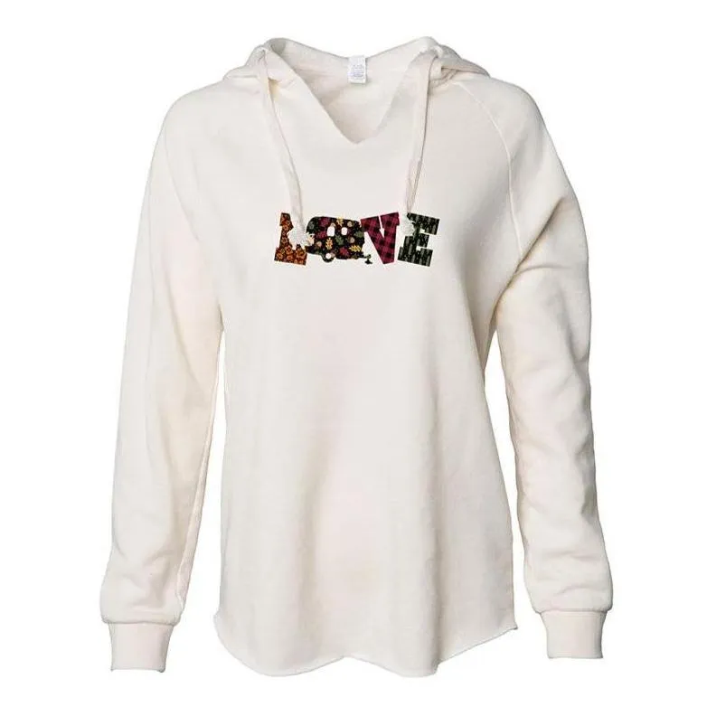 Airstream Love Fall Super Soft Women's V-Neck Hoodie