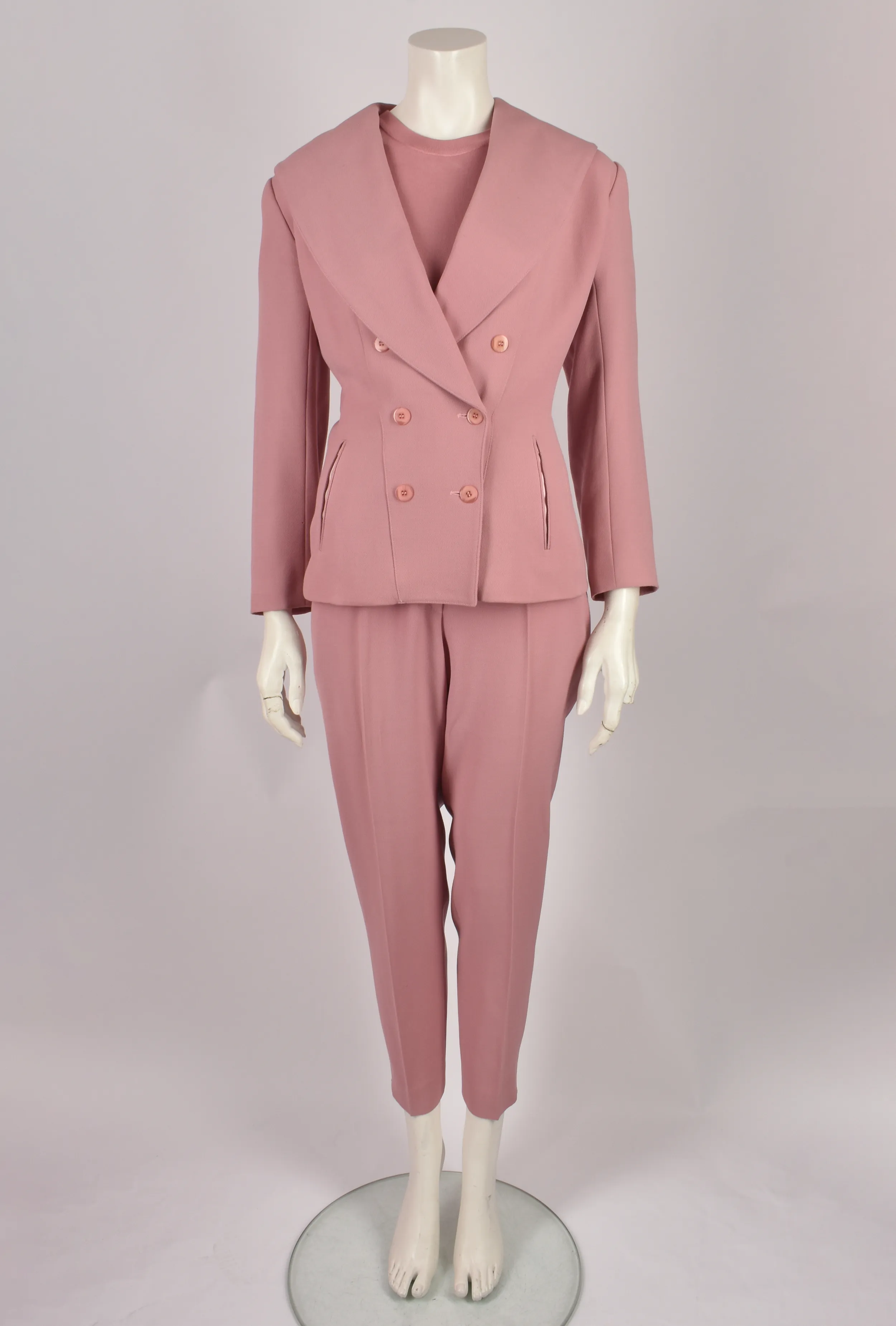 ALAIA A/W 1990 RUNWAY BLUSH PINK 5-PIECE SUIT