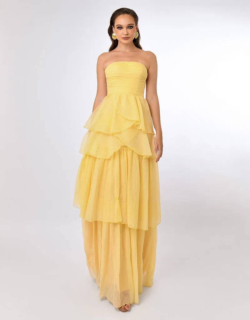 ALLISON TIERED CROSSOVER GOWN B70D26L