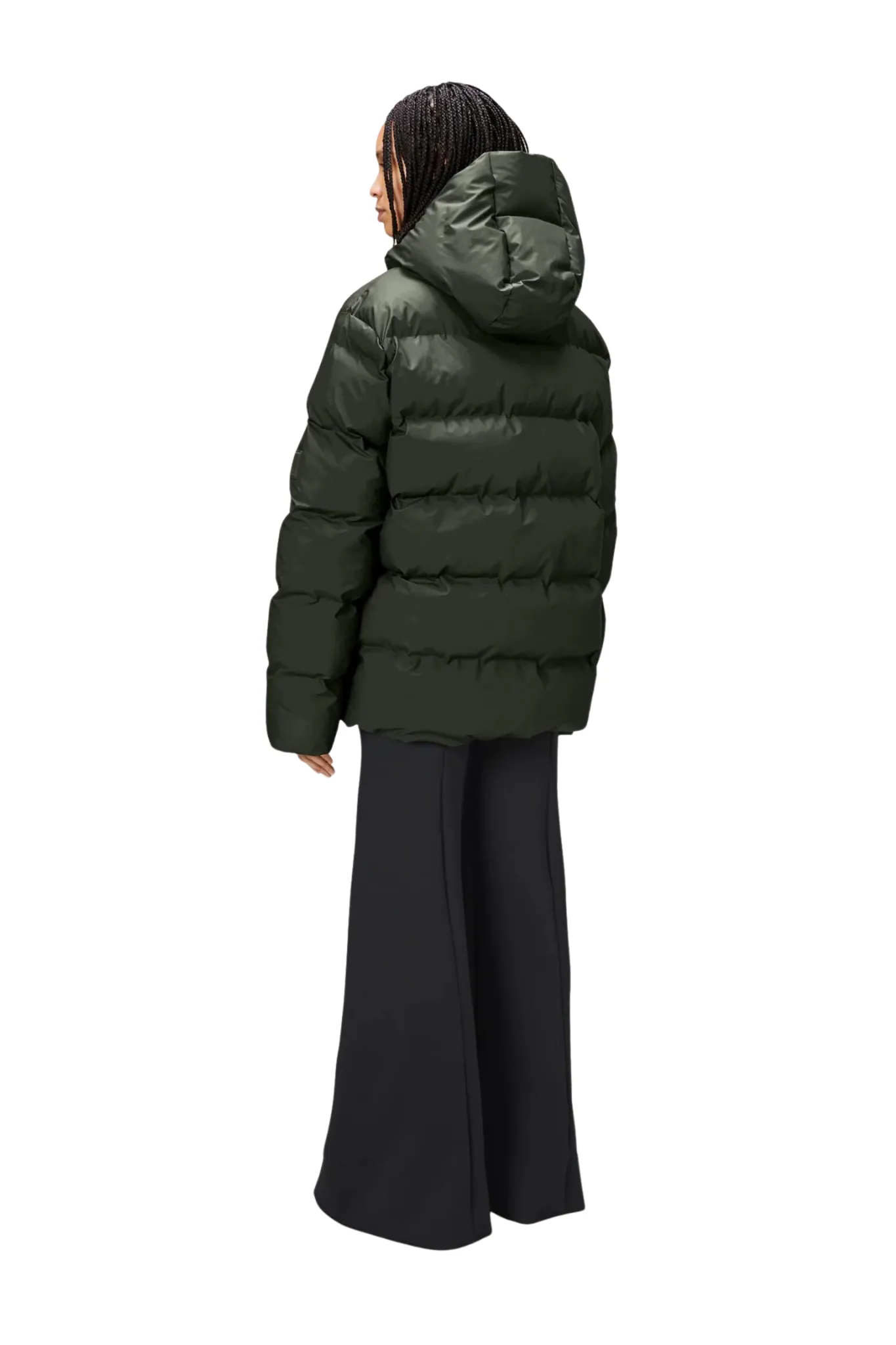 Alta Short Puffer Jacket in Green