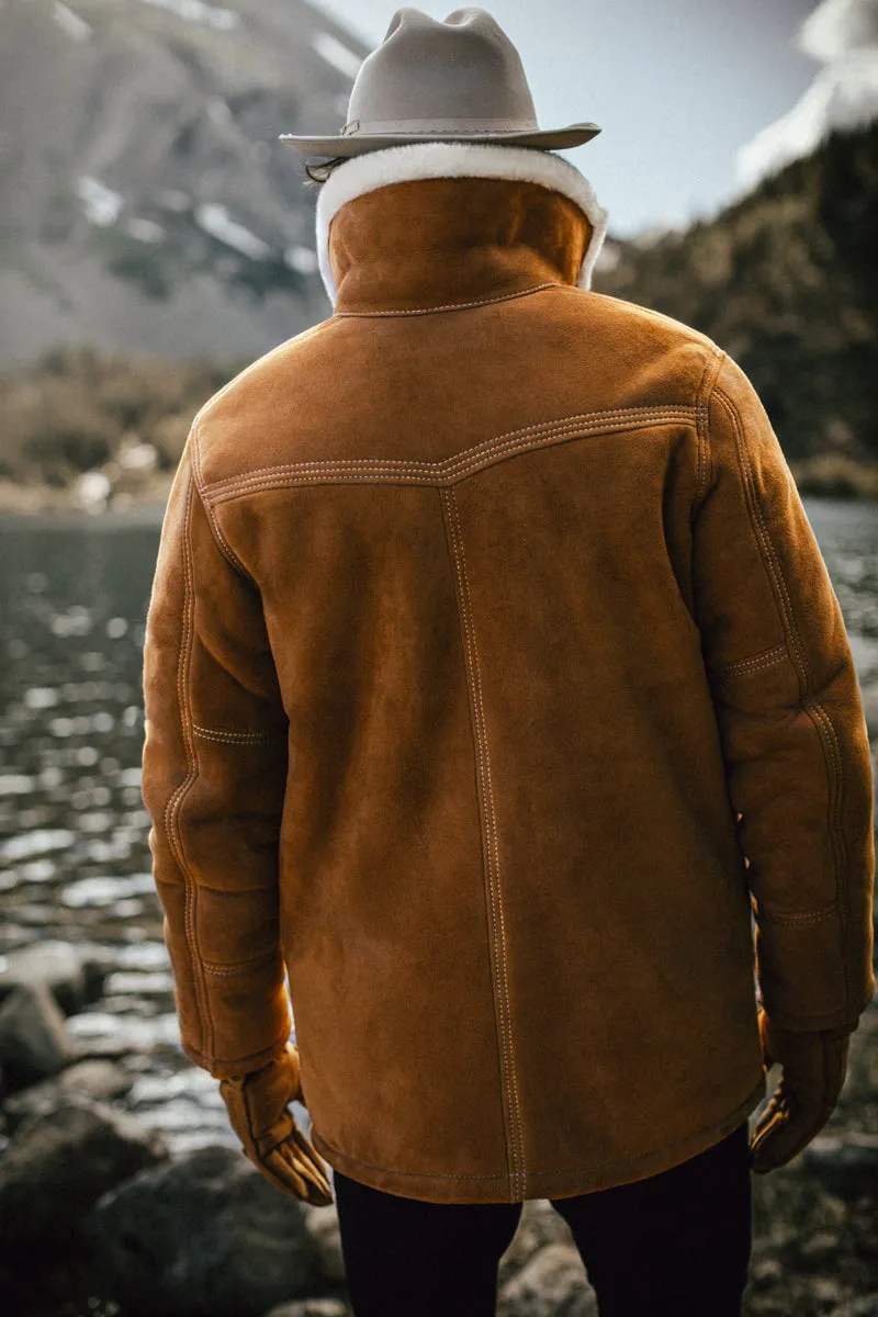 &SONS Aspen Shearling Coat Tan