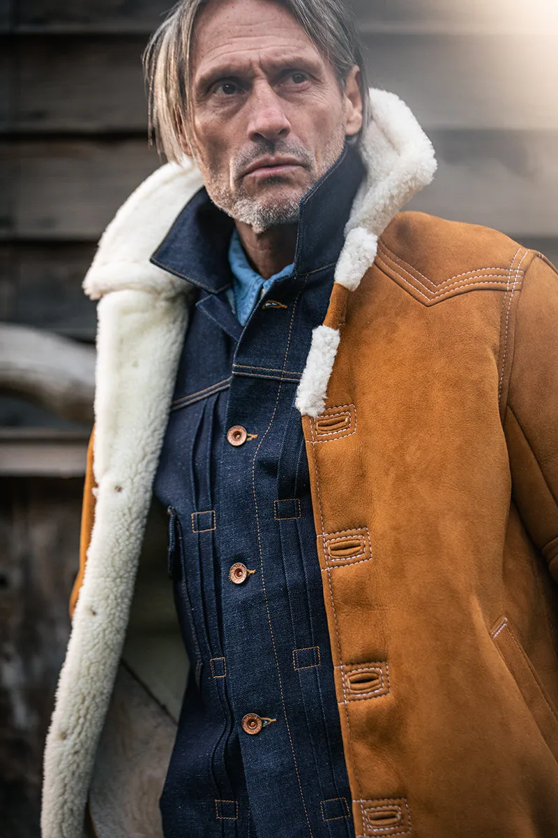 &SONS Aspen Shearling Coat Tan