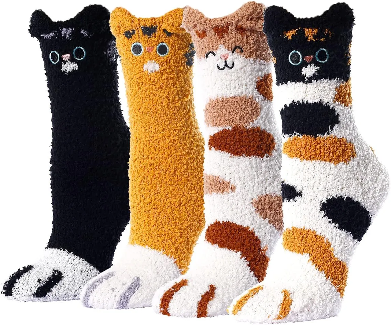 Animal Paws Socks for Women and Girls  Striped