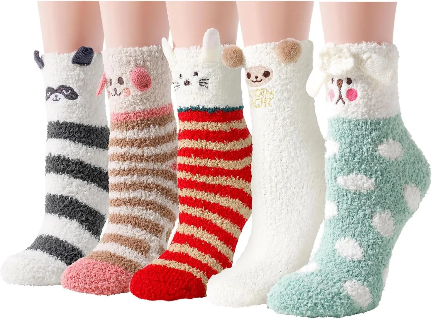 Animal Paws Socks for Women and Girls  Striped