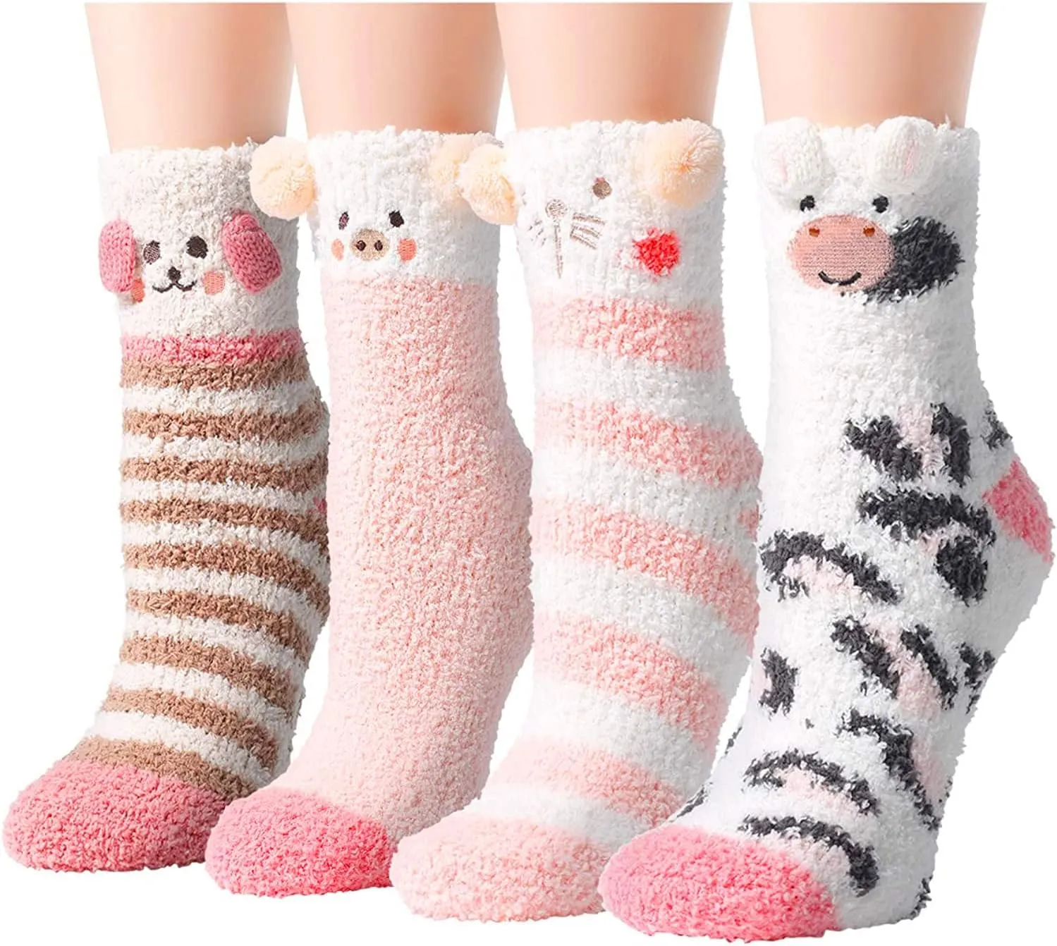 Animal Paws Socks for Women and Girls  Striped