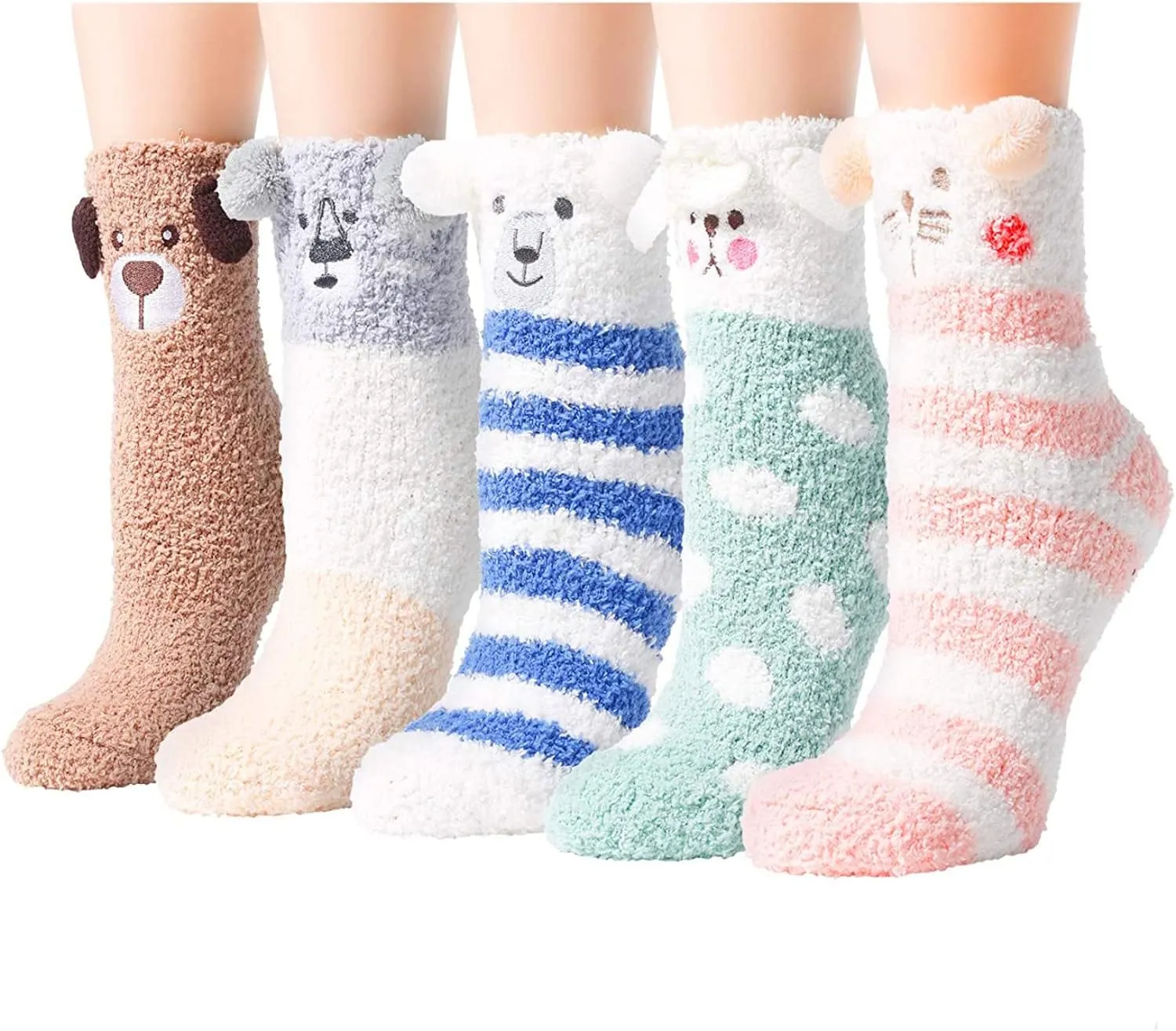 Animal Paws Socks for Women and Girls  Striped