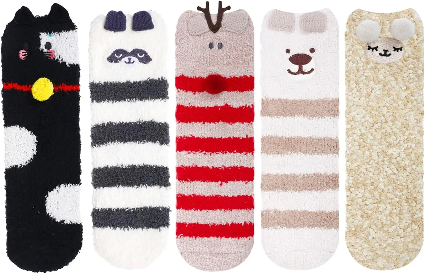 Animal Paws Socks for Women and Girls  Striped