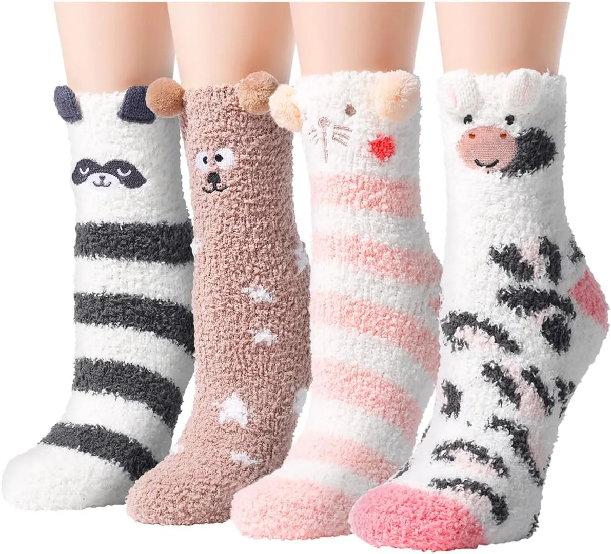 Animal Paws Socks for Women and Girls  Striped