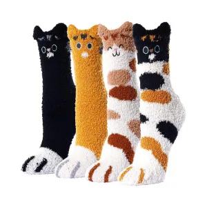 Animal Paws Socks for Women and Girls  Striped