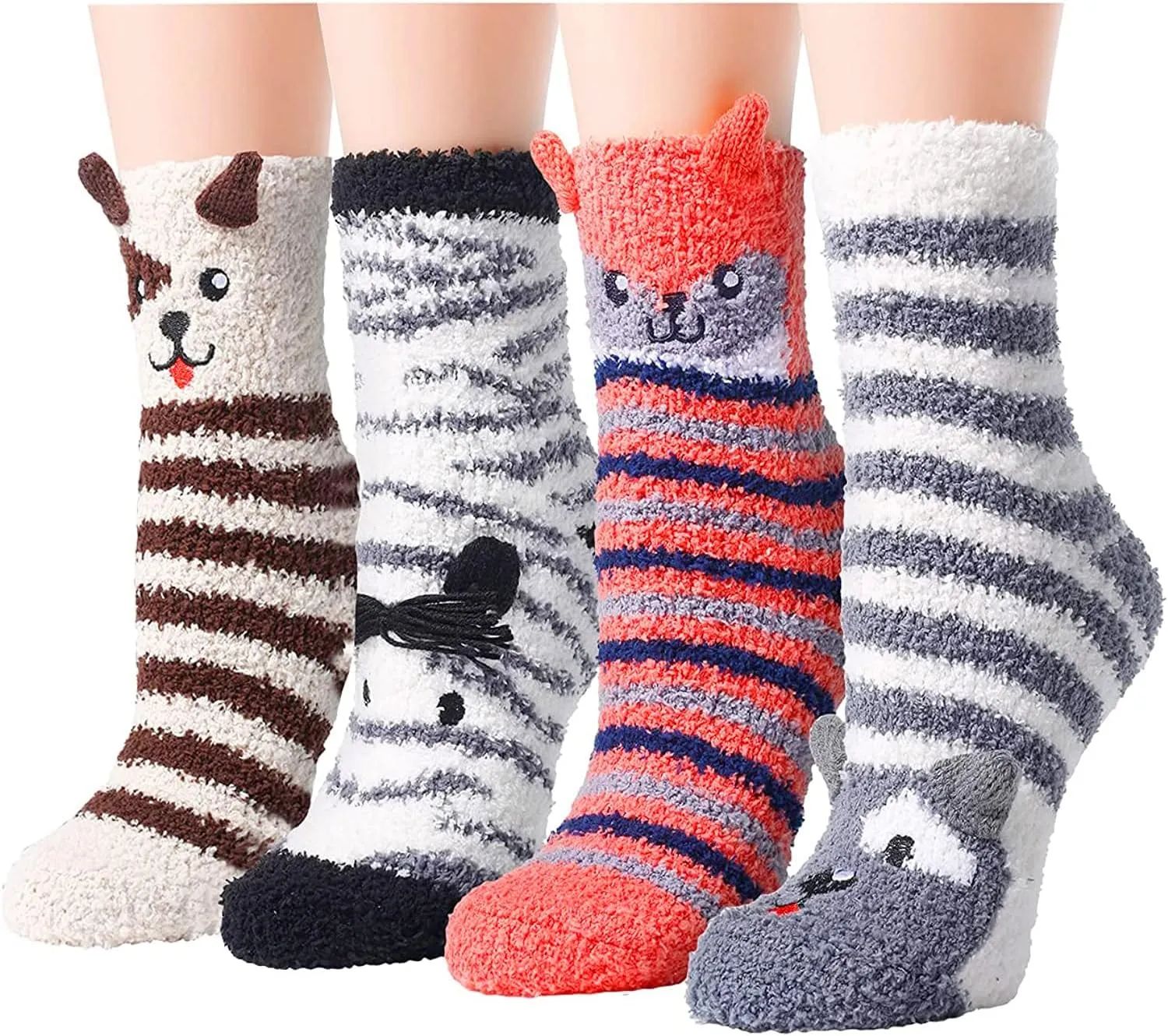 Animal Paws Socks for Women and Girls  Striped