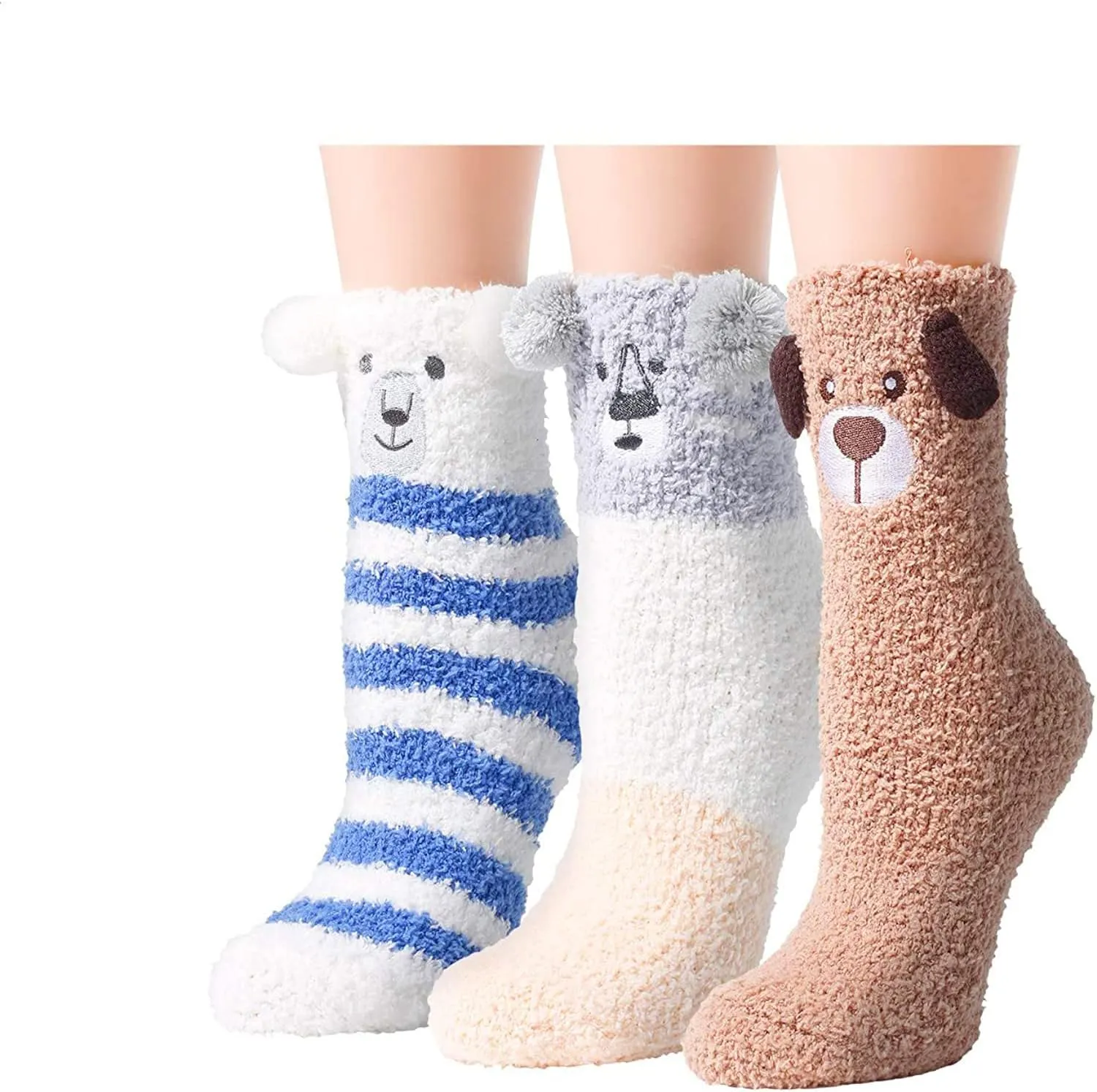 Animal Paws Socks for Women and Girls  Striped