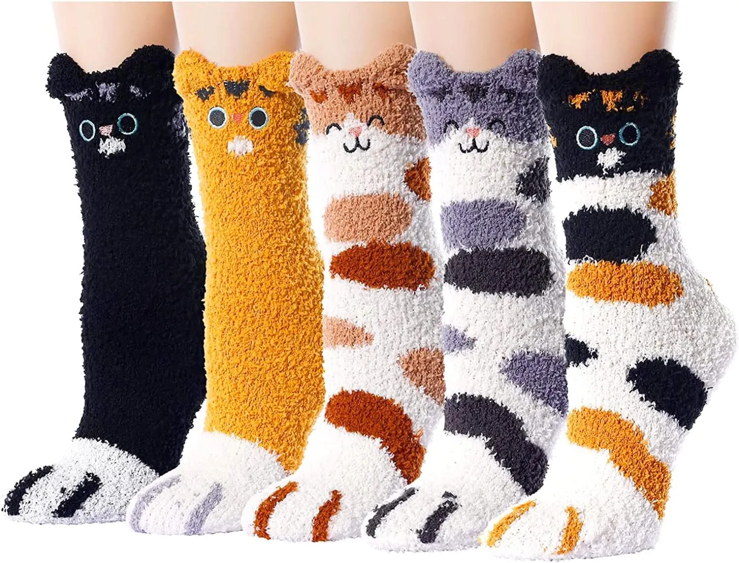 Animal Paws Socks for Women and Girls  Striped