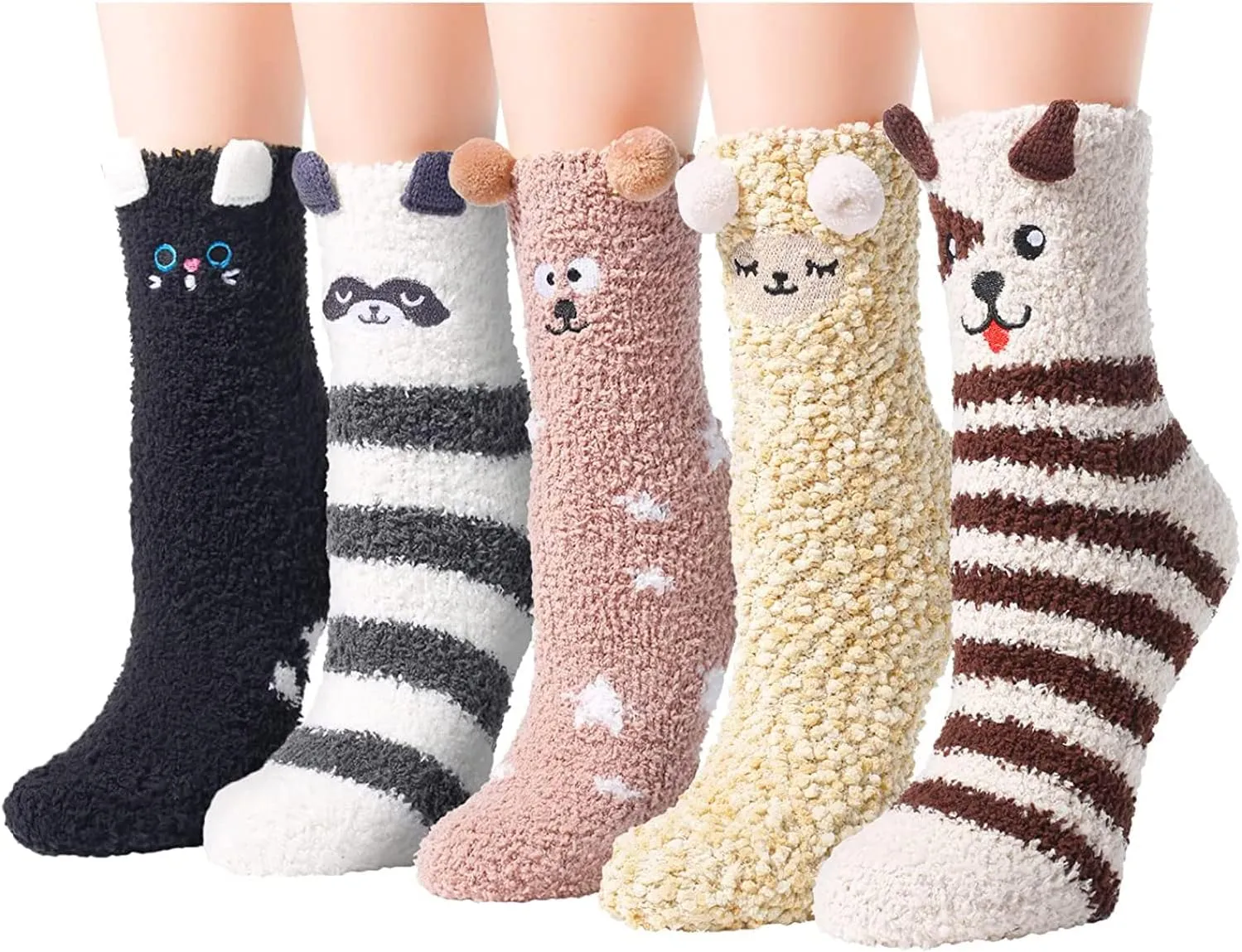 Animal Paws Socks for Women and Girls  Striped