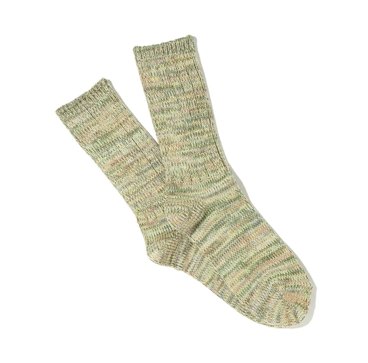 Anonymous Ism 5 Colour Mix Crew Sock - Khaki