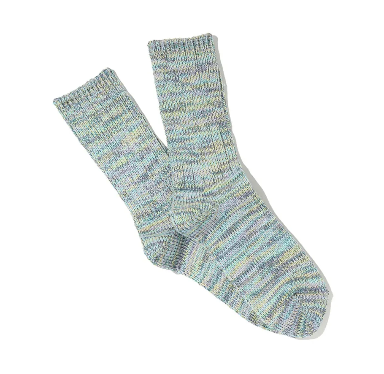 Anonymous Ism 5 Colour Mix Crew Sock - Sax