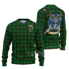 Anstruther Tartan Ugly Sweater with Family Crest Celtic Skull Style