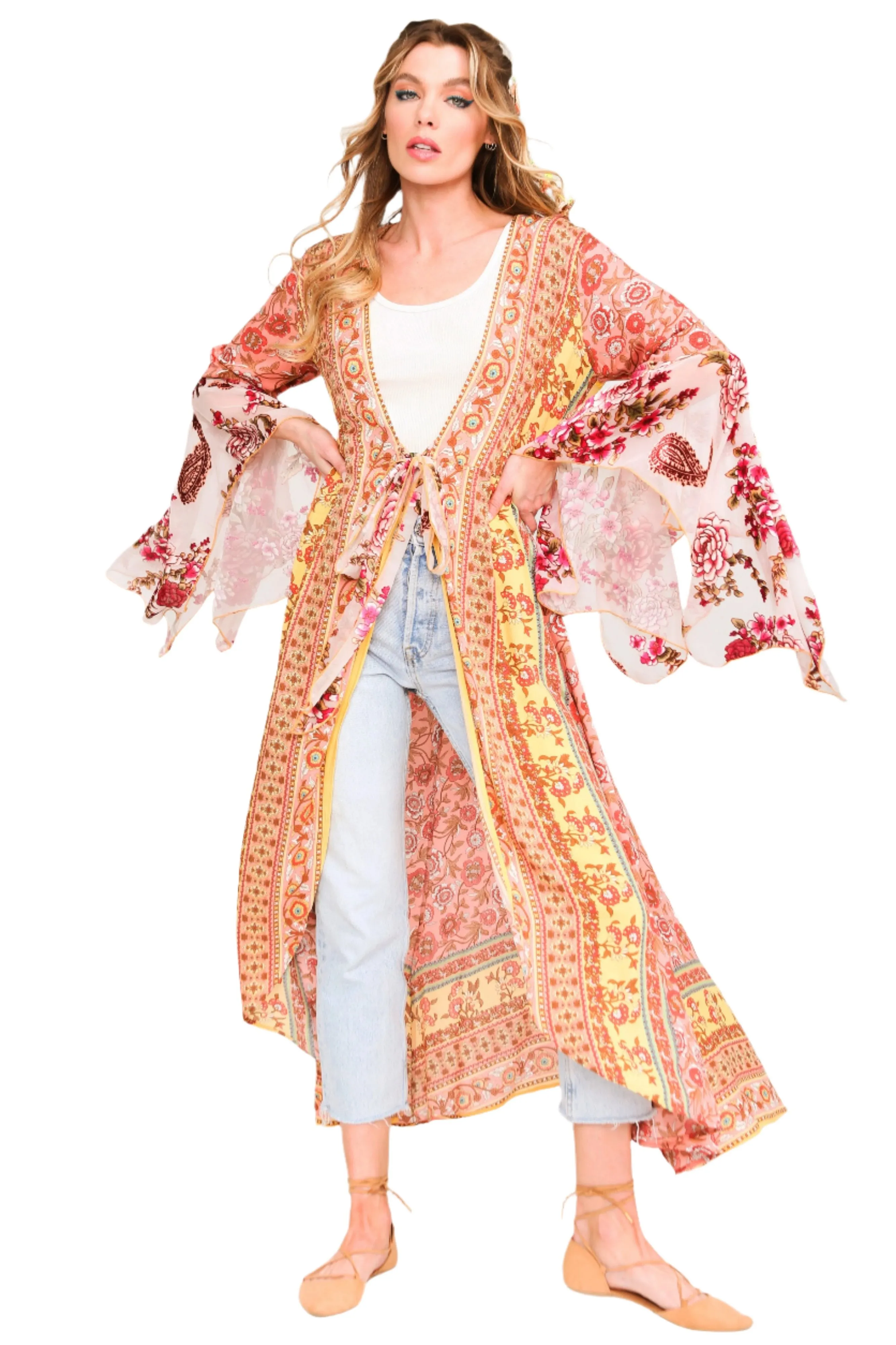 Aratta Silent Journey Roses Kimono