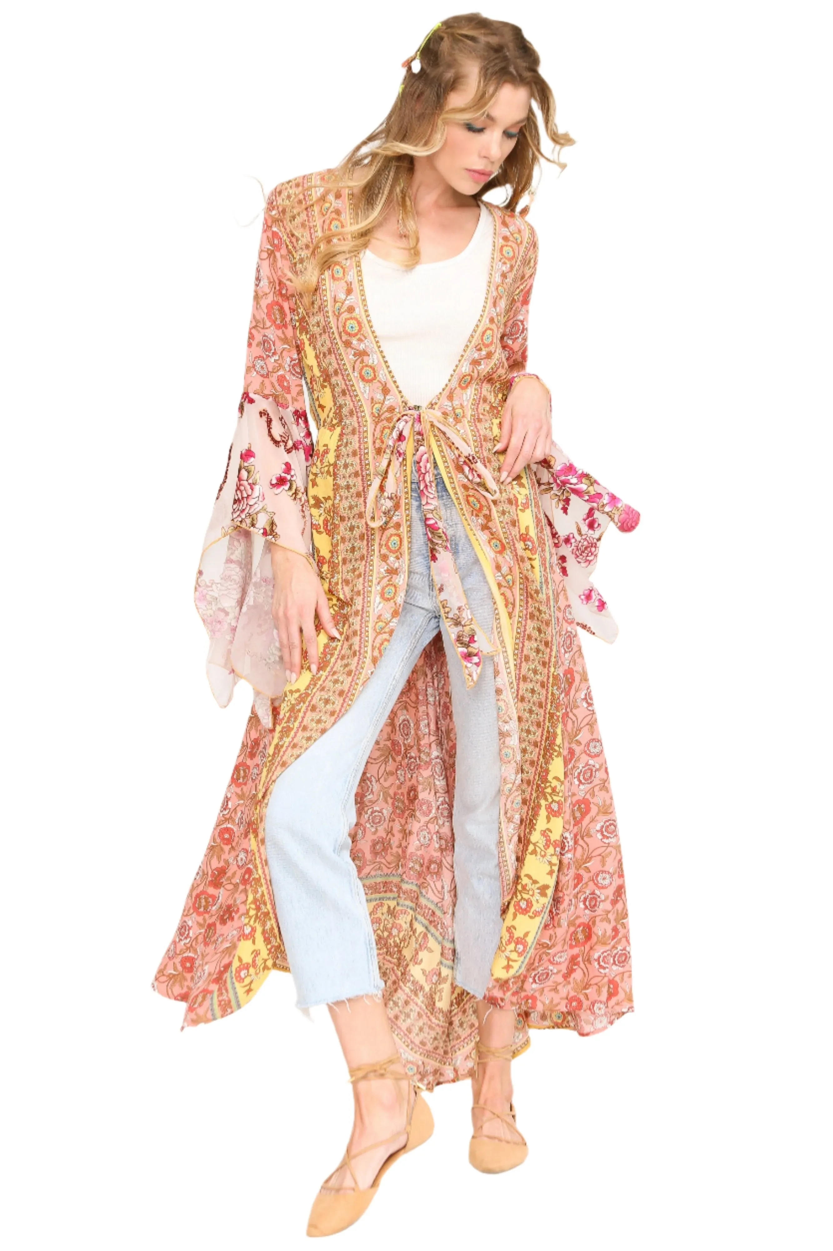 Aratta Silent Journey Roses Kimono