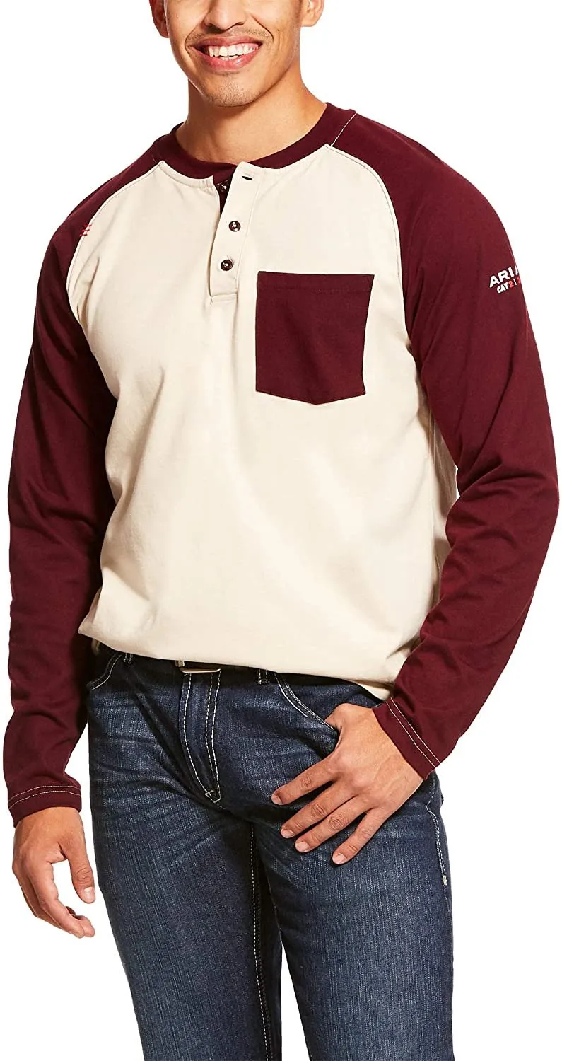 Ariat Men's FR Baseball Henley Work Shirt