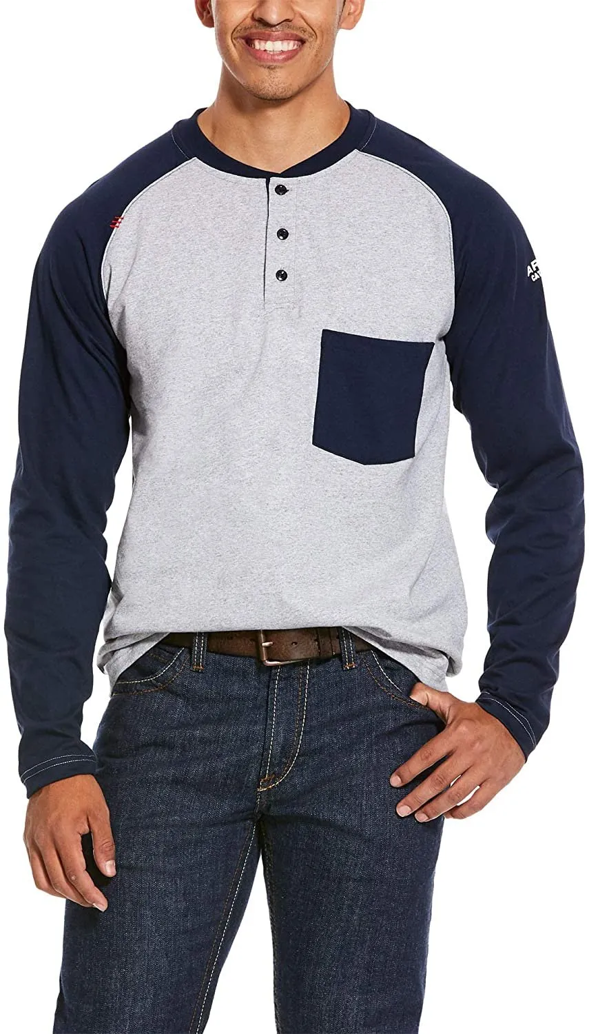 Ariat Men's FR Baseball Henley Work Shirt