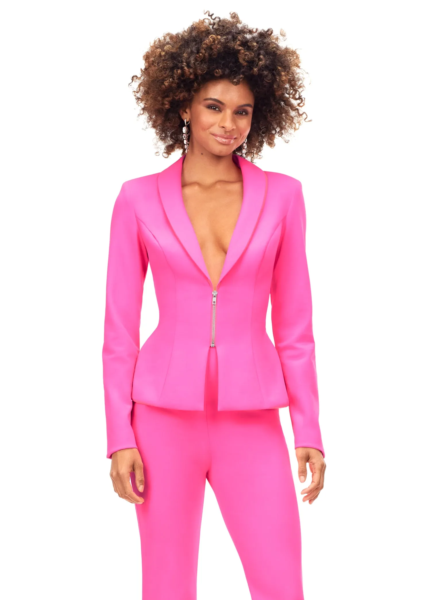 Ashley Lauren 11225 Two Piece Scuba Pantsuit