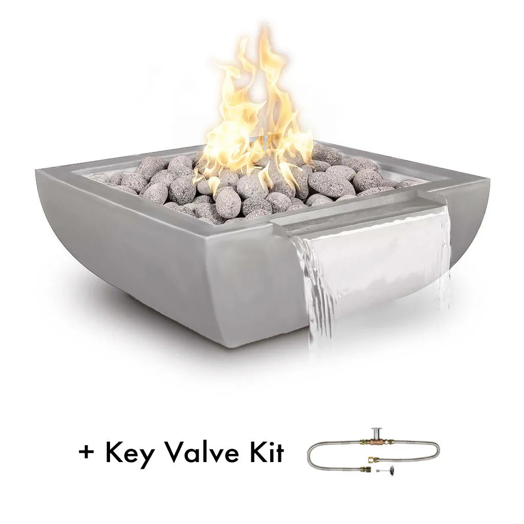 Avalon Stainless Steel Fire and Water Bowl, Wide Spill - Pool Feature