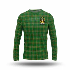 Avery Irish Clan Tartan Long Sleeve T-Shirt with Coat of Arms