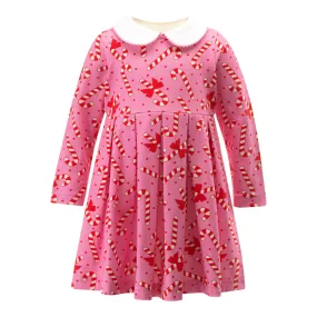 Baby Girl Candy Cane Jersey Dress