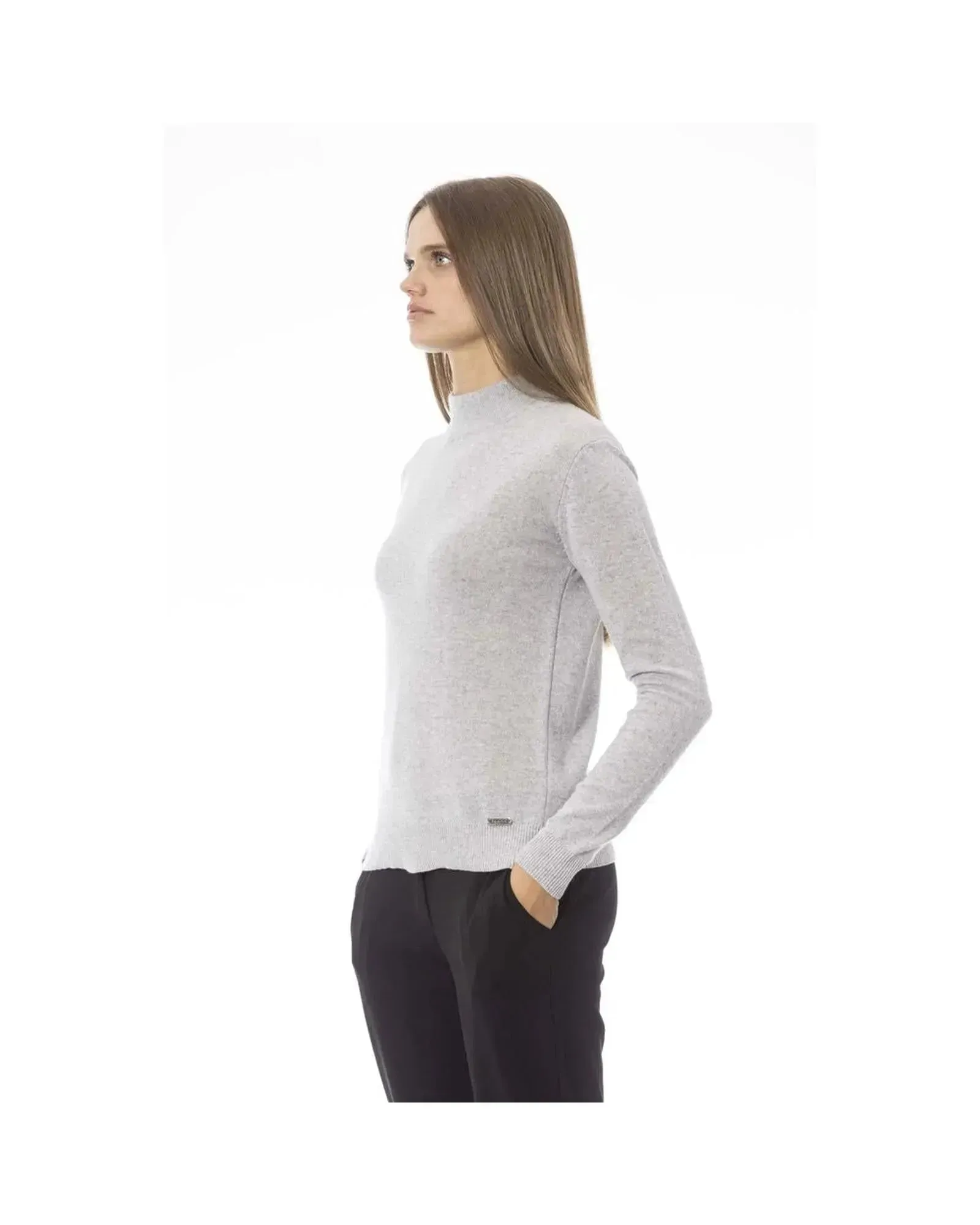 Baldinini Trend Women's Gray Fabric Sweater - M