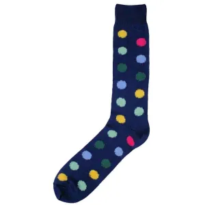 Bassin and Brown Spotted Midcalf Socks - Navy/Multi-colour