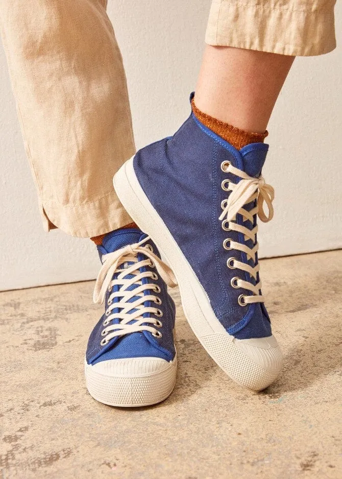 Bensimon Stella Bigout Hightop Two Tone Blue Trainer