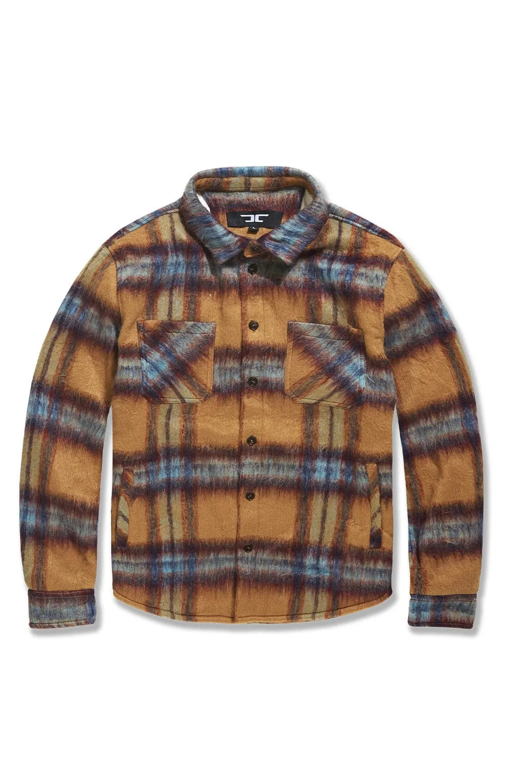 Big Men's See You In Paradise Flannel Shacket (Wheat)