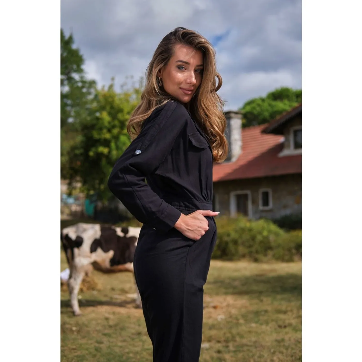 Black Blazer Jumpsuit