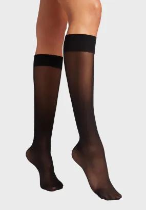 Black Individual 10 Knee Socks