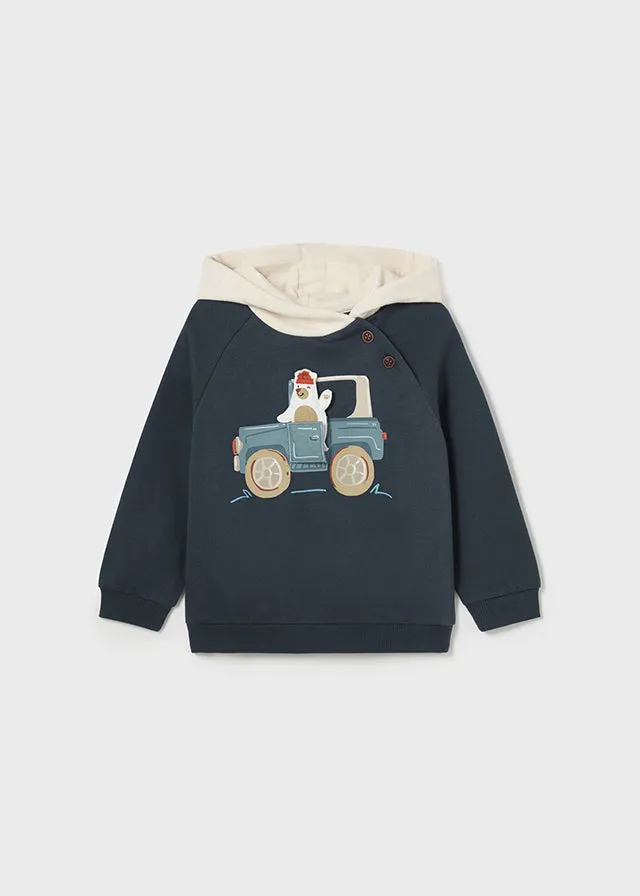 Blue Car Interactive Boy's Hoodie  - Select Size