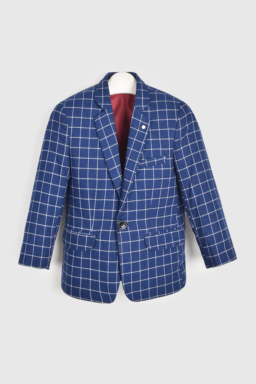 Blue Plaid Prestige Coat