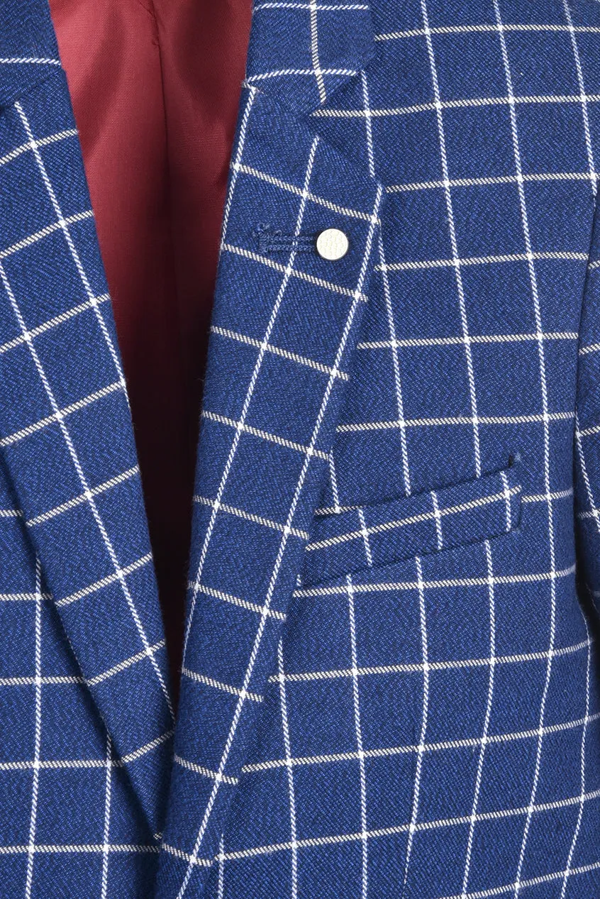 Blue Plaid Prestige Coat