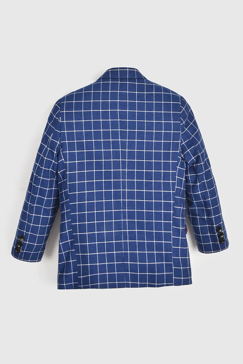 Blue Plaid Prestige Coat