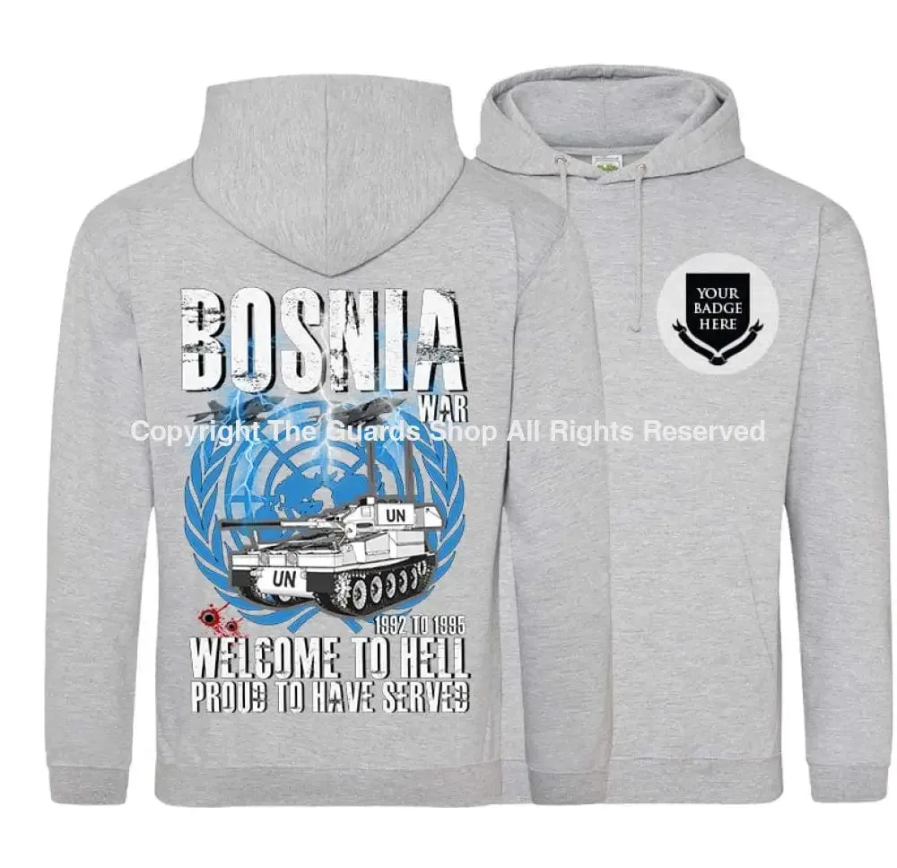 BOSNIA WELCOME TO HELL CVRT Double Side Printed Hoodie