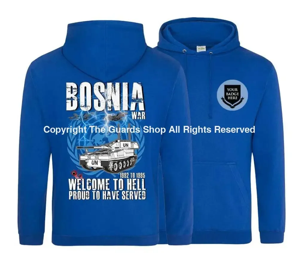 BOSNIA WELCOME TO HELL CVRT Double Side Printed Hoodie