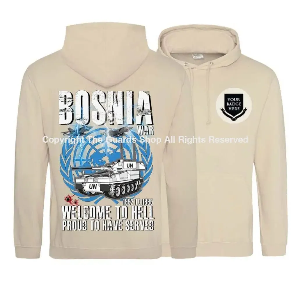 BOSNIA WELCOME TO HELL CVRT Double Side Printed Hoodie