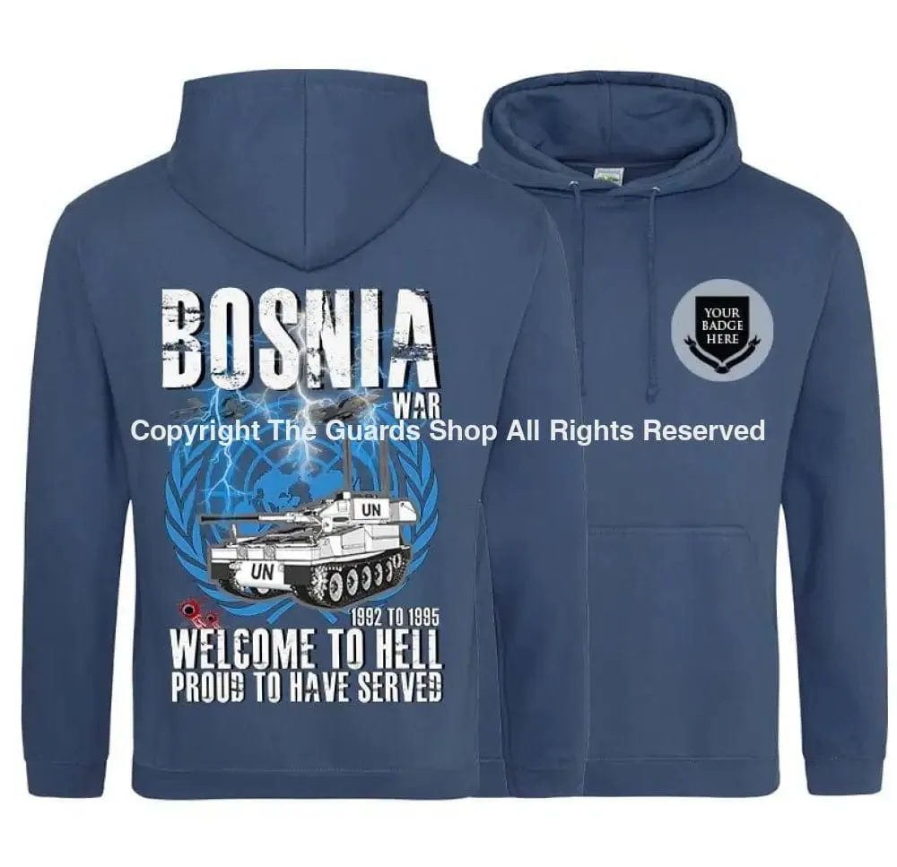 BOSNIA WELCOME TO HELL CVRT Double Side Printed Hoodie