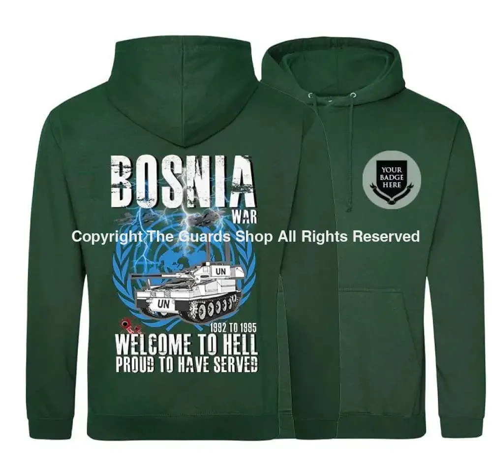 BOSNIA WELCOME TO HELL CVRT Double Side Printed Hoodie